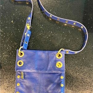 Hammitt Medium Montana Crossbody – Gorgeous Blue Leather with Gold Hardware